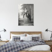 Young Martha Washington 1863 Canvas Afdruk (Insitu (Slaapkamer))