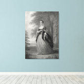 Young Martha Washington 1863 Canvas Afdruk (Insitu (Houten vloer))