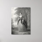 Young Martha Washington 1863 Canvas Afdruk (Voorkant)