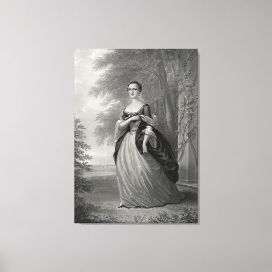 Young Martha Washington 1863 Canvas Afdruk (Voorkant)