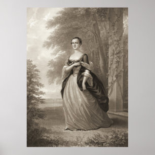 Young Martha Washington 1863 Poster