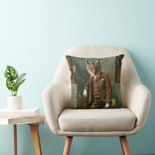 Young Master Fox Throw Cushion Kussen (Stoel)
