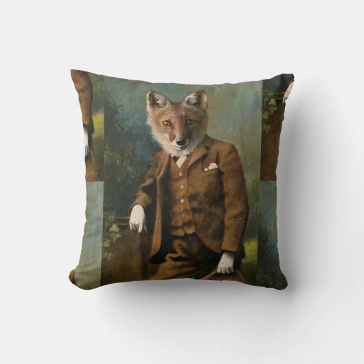 Young Master Fox Throw Cushion Kussen (Voorkant)