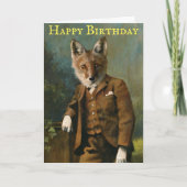 Young Master Fox  Verjaardag Kaart (Voorkant)