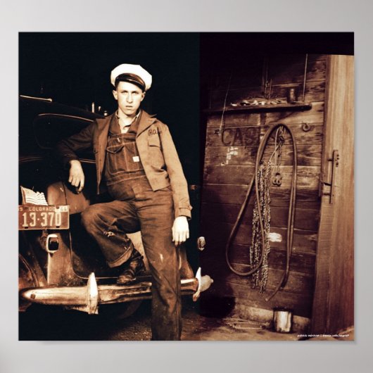 Young Mechanic  Photo Poster (Voorkant)