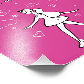 Young Mode Girl - Schets in zwart, wit en roze Foto Afdruk (Hoek)