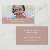 Young Model, Modelleraar, modelagent Visitekaartje (Voorkant / Achterkant)