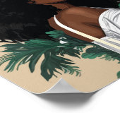 Young Modern Black Afro Girl illustreert Poster (Hoek)