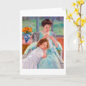 Young Moeder Sewing, Mary Cassatt Kaart (Gele Bloem)