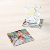 Young Moeder Sewing, Mary Cassatt Kartonnen Onderzetters (Insitu)