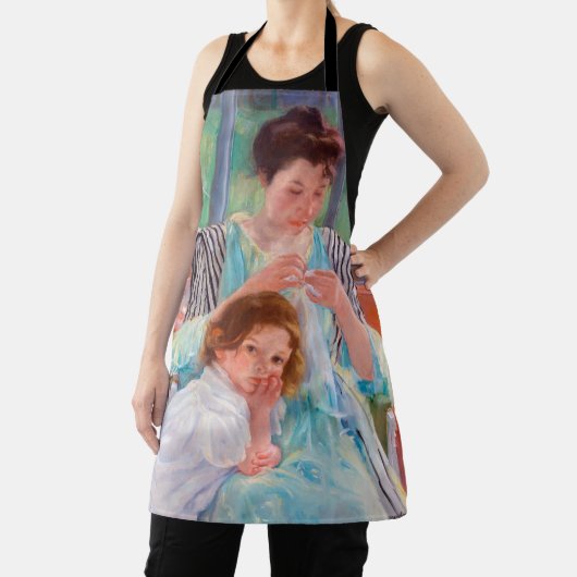 Young Moeder Sewing, Mary Cassatt Schort (Insitu)