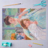 Young Moeder Sewing, Mary Cassatt Tissuepapier (Craft)