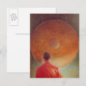 Young Monk met Gong Briefkaart (Voorkant / Achterkant)