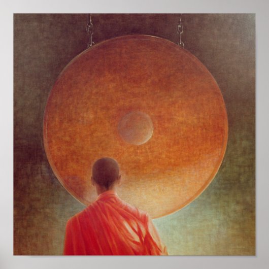 Young Monk met Gong Poster (Voorkant)