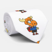 Young Moose met rugzak | Achterkleur kiezen Stropdas (Opgerold)