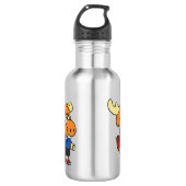 Young Moose met rugzak | Achterkleur kiezen Waterfles (Voorkant)
