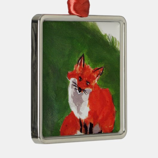 Young Mr Fox Metalen Ornament (Rechts)