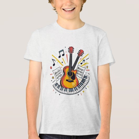 Young music star club Tri-Blend shirt (Voorkant)