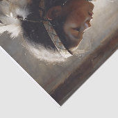 Young Native Girl Feather Headdress Decoupage Tissuepapier (Detail)