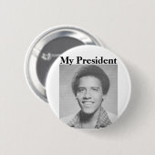 Young Obama Pins Ronde Button 5,7 Cm (Voorkant /achterkant)