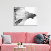 Young Oglala Indian Girl met Puppy buiten Tipi Canvas Afdruk (Insitu (Woonkamer))