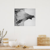 Young Oglala Indian Girl met Puppy buiten Tipi Poster (Keuken)