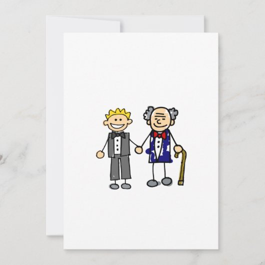 Young Old Gay Wedding Kaart (Voorkant)