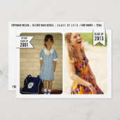 Young & Old Photo Afstuderen Class of 2013 Card Kaart (Voorkant / Achterkant)