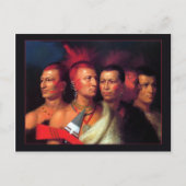 Young Omahaw, War Eagle, Little Missouri & Pawnees Briefkaart (Voorkant)