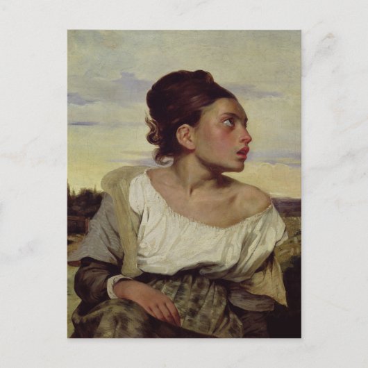 Young Orphan op het kerkhof, 1824 Briefkaart (Voorkant)