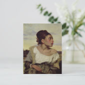 Young Orphan op het kerkhof, 1824 Briefkaart (Staand voorkant)