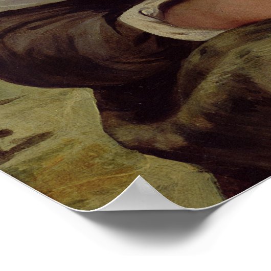 Young Orphan op het kerkhof, 1824 Poster (Hoek)