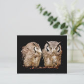Young Owlets Briefkaart (Staand voorkant)