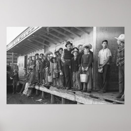 Young Pea Pickers, jaren 1940 Poster (Voorkant)