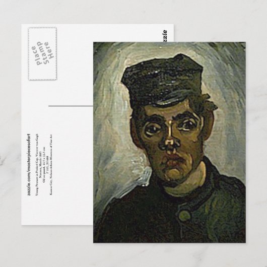 Young Peasant in Peking Pet(F165)Van Gogh Fine Art Briefkaart (Voorkant / Achterkant)