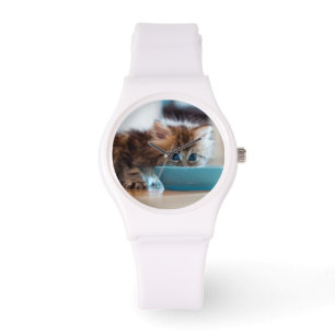 Young Persian Kitten Horloge