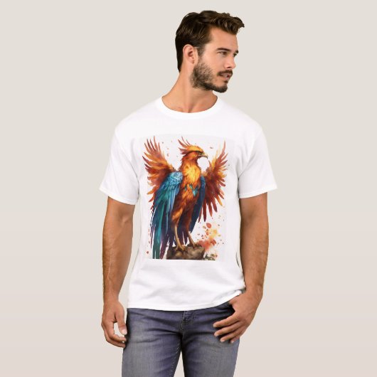 Young Phoenix: Rebirth in Bloom T-Shirt aangekondi (Voorkant volledig)