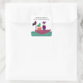 Young Pirate Boy Vierkante Sticker (Tas)