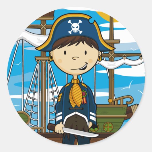 Young Pirate Captain Sticker Sheet (Voorkant)