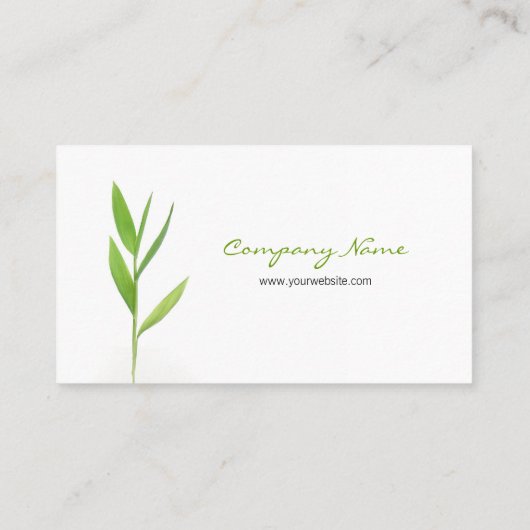 Young Plant Green visitekaartje (Achterkant)