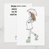 Young, Pregnant Lady Kickin' it Card Kaart (Voorkant / Achterkant)