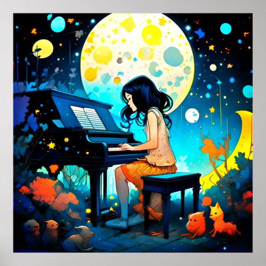 Young Prodigy Pianist Poster (Voorkant)