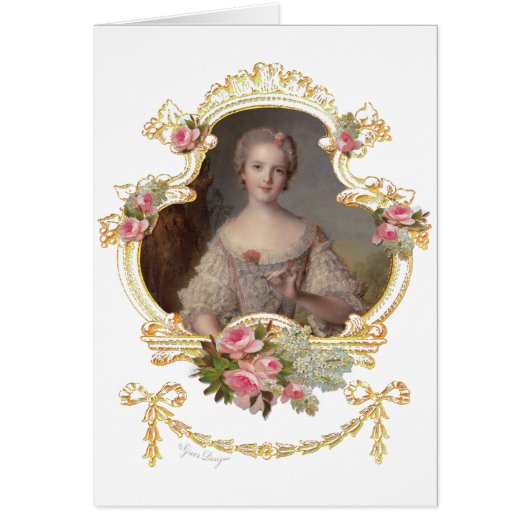 Young Queen Marie Antoinette Roze Kaarten (Voorkant)