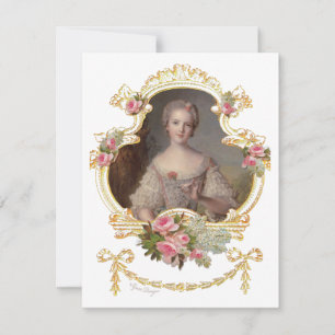 Young Queen Marie Antoinette Roze Kaarten