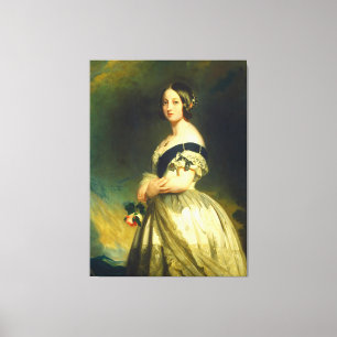 Young Queen Victoria Portrait Canvas Afdruk