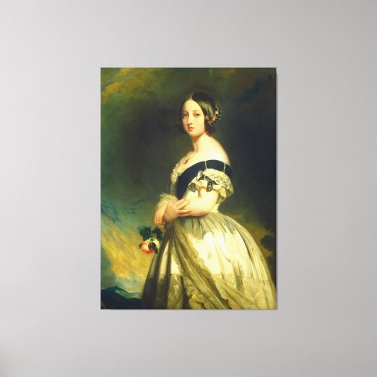 Young Queen Victoria Portrait Canvas Afdruk (Voorkant)