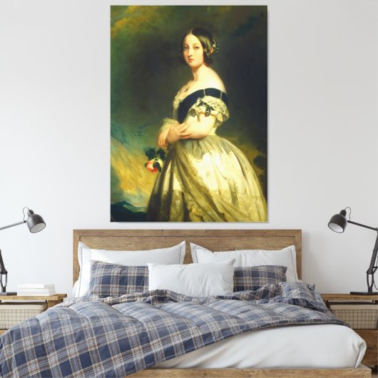 Young Queen Victoria Portrait Canvas Afdruk (Insitu (Slaapkamer))