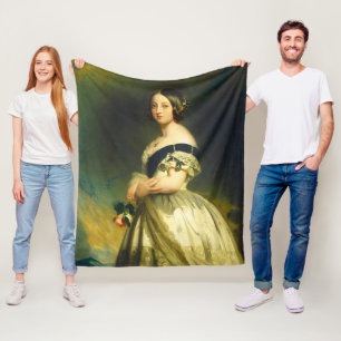 Young Queen Victoria Portrait Fleece Deken