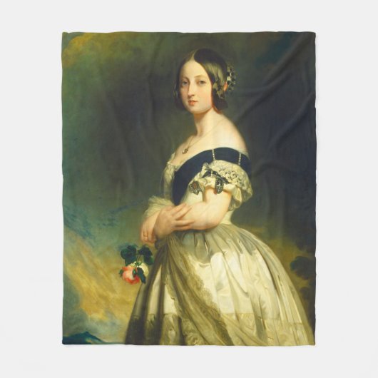 Young Queen Victoria Portrait Fleece Deken (Voorkant)