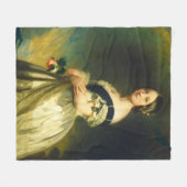 Young Queen Victoria Portrait Fleece Deken (Voorkant (Horizontaal))